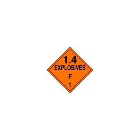 Accuform DOT PLACARD HAZARD CLASS 1 MPL131MG25 MPL131MG25